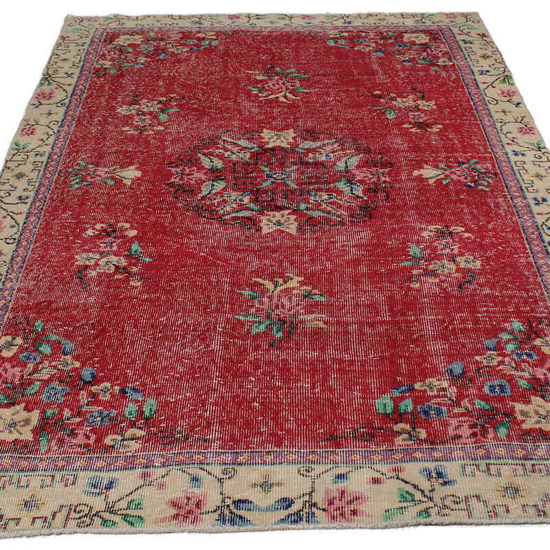 El Dokuma Vintage Halı - 163 cm x 257 cm - K0083138