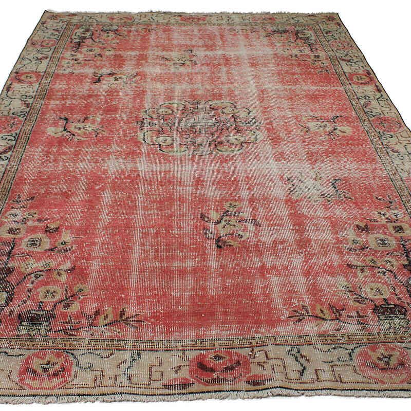 El Dokuma Vintage Halı - 181 cm x 285 cm - K0083141