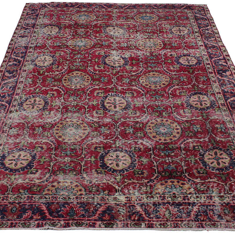 El Dokuma Vintage Halı - 146 cm x 237 cm - K0083143