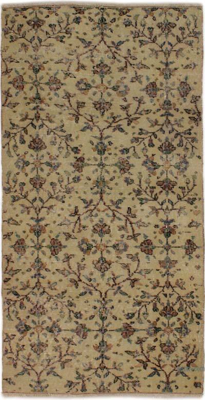 El Dokuma Vintage Halı - 97 cm x 185 cm