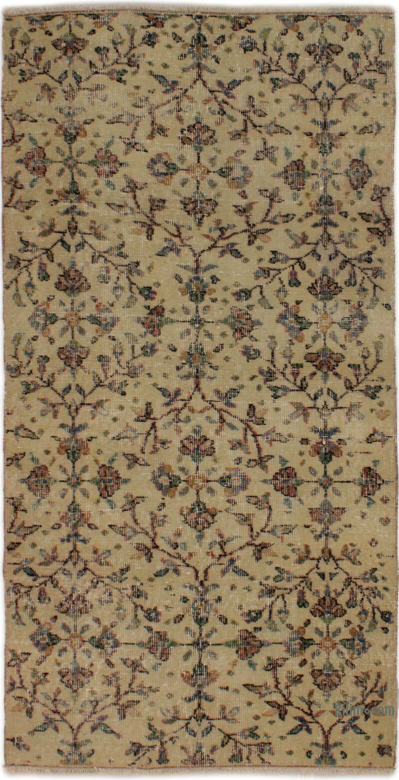 Alfombra Vintage Turca Anudada a Mano - 97 cm x 185 cm - K0083145