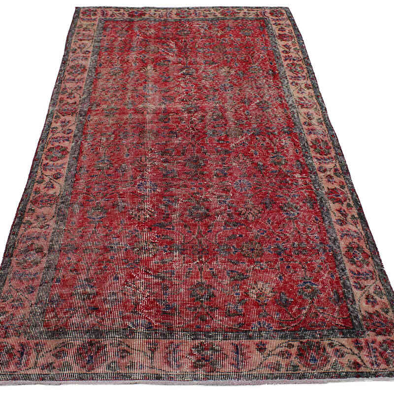 Alfombra Vintage Turca Anudada a Mano - 112 cm x 212 cm - K0083154