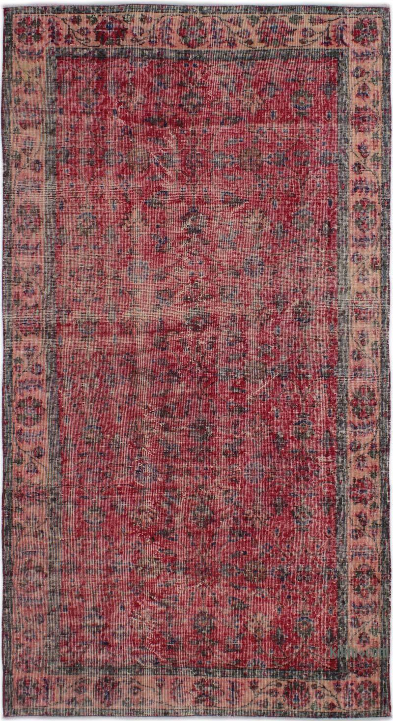 Alfombra Vintage Turca Anudada a Mano - 112 cm x 212 cm - K0083154