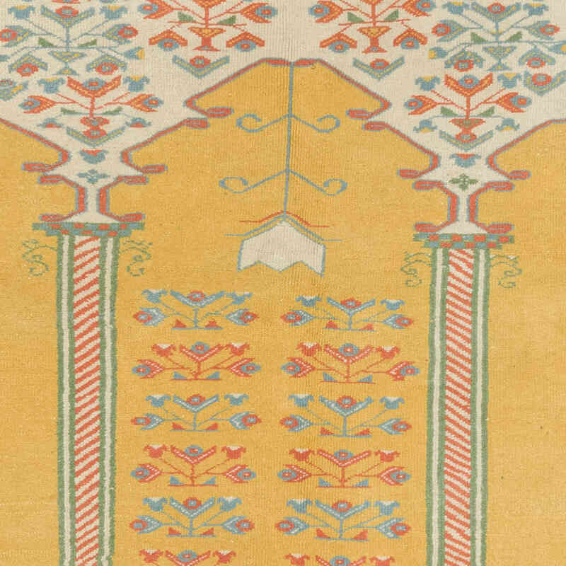 Vintage Turkish Hand-Knotted Rug - 4' 6" x 5' 1" (54" x 61") - K0083156