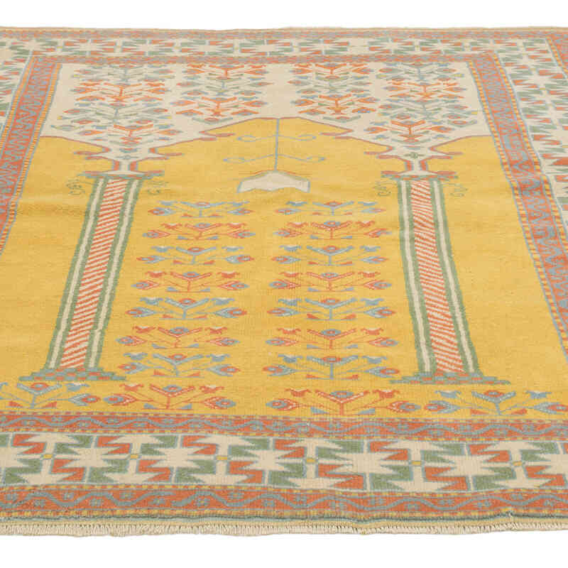 Vintage Turkish Hand-Knotted Rug - 4' 6" x 5' 1" (54" x 61") - K0083156