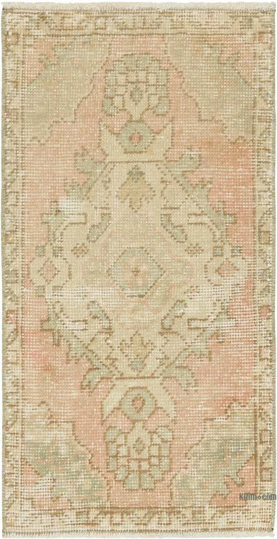 Alfombra Vintage Turca Anudada a Mano - 47 cm x 91 cm