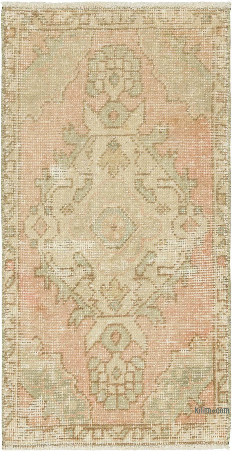 Alfombra Vintage Turca Anudada a Mano - 47 cm x 91 cm - K0083158