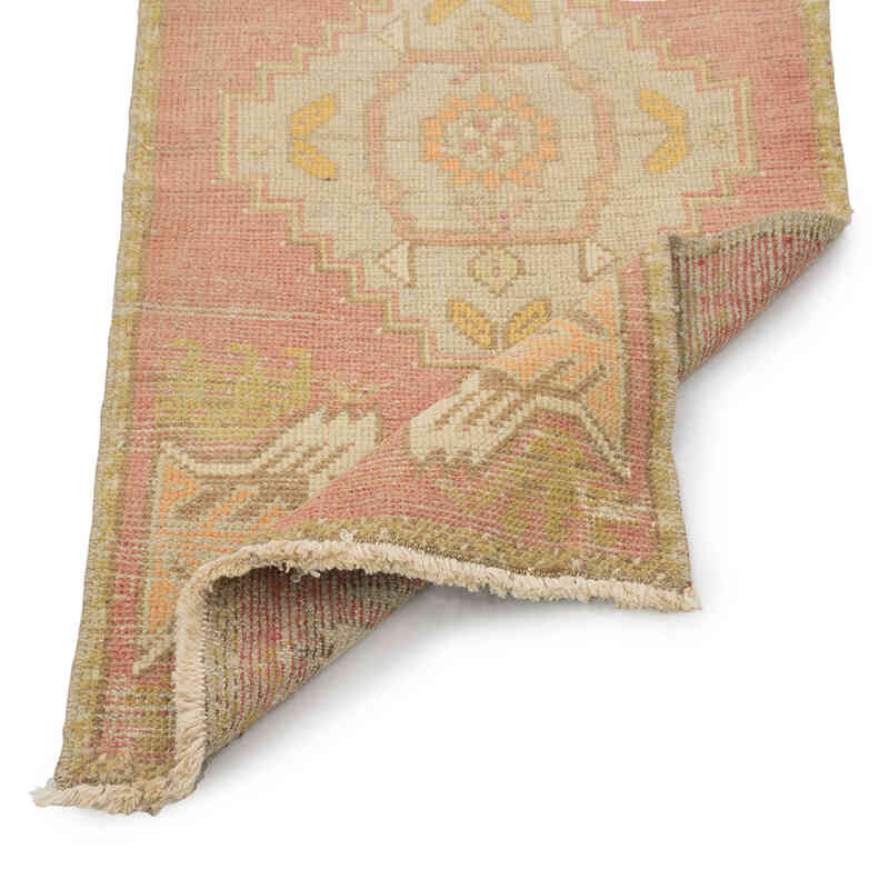 Alfombra Vintage Turca Anudada a Mano - 53 cm x 107 cm - K0083162