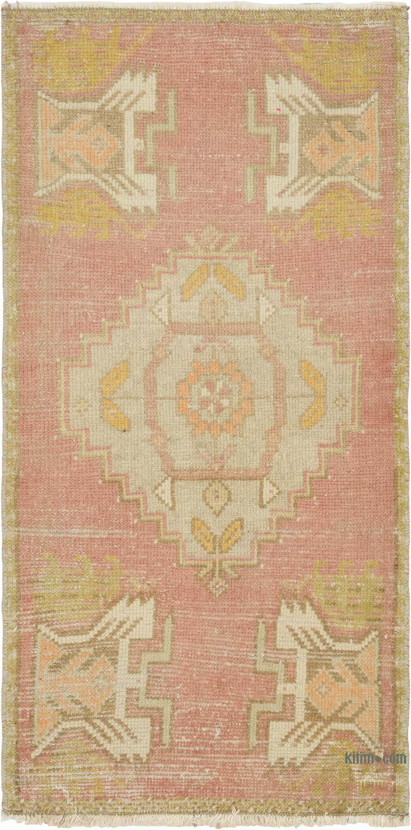 Alfombra Vintage Turca Anudada a Mano - 53 cm x 107 cm - K0083162