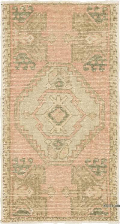 El Dokuma Vintage Halı - 52 cm x 94 cm