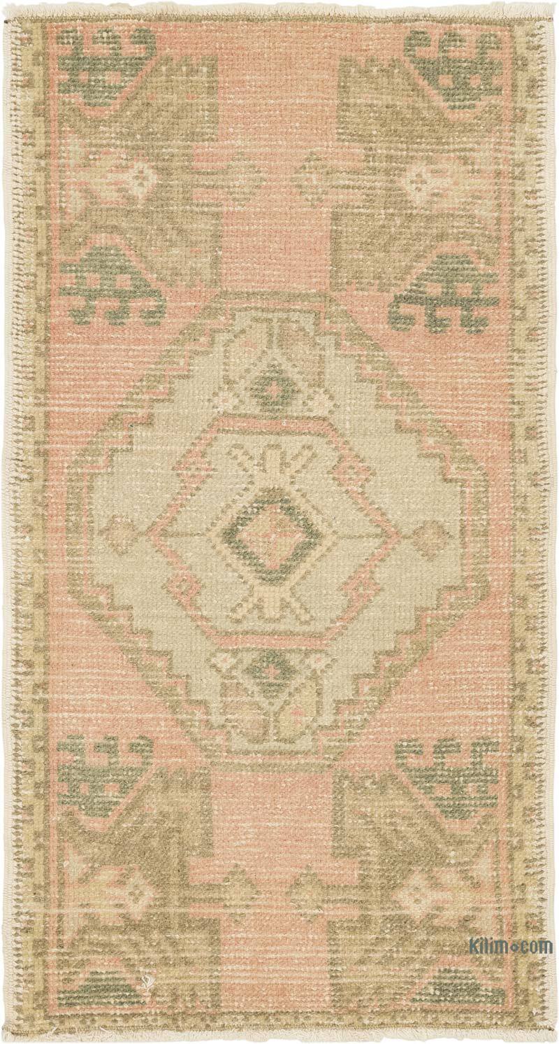 Alfombra Vintage Turca Anudada a Mano - 52 cm x 94 cm - K0083164