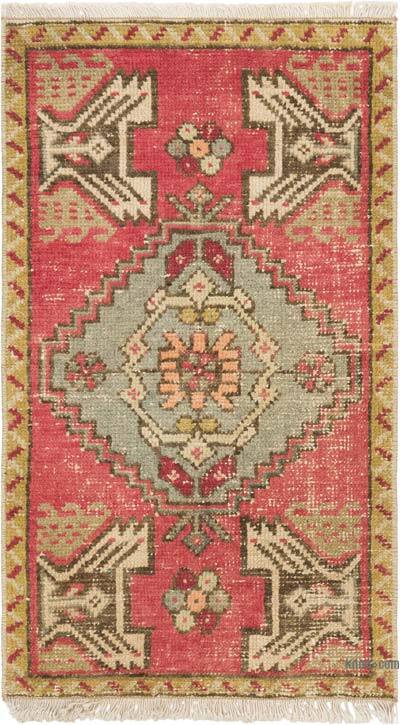 Vintage Turkish Hand-Knotted Rug - 1' 7" x 2' 9" (19" x 33")
