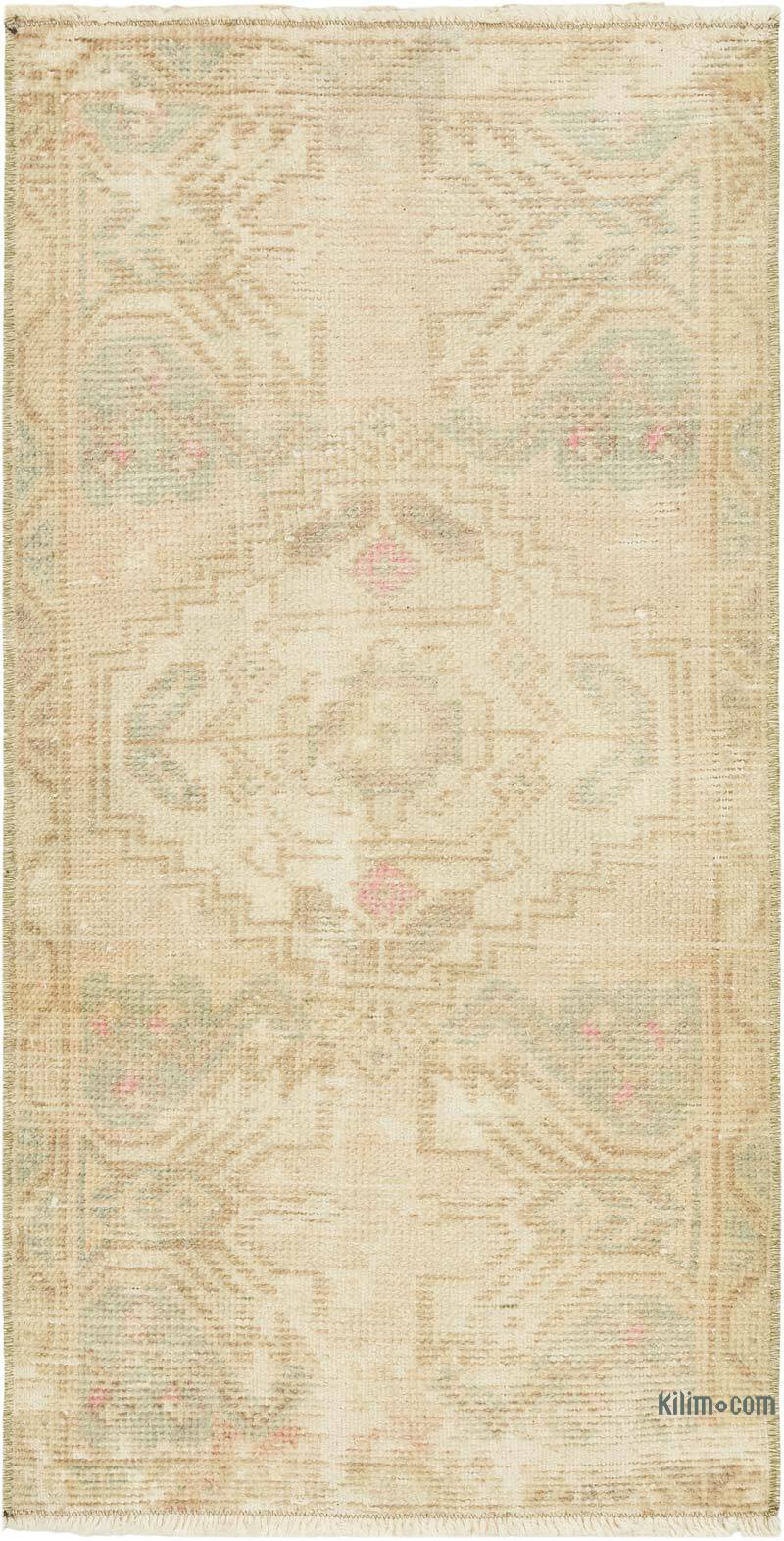 Alfombra Vintage Turca Anudada a Mano - 46 cm x 92 cm - K0083169