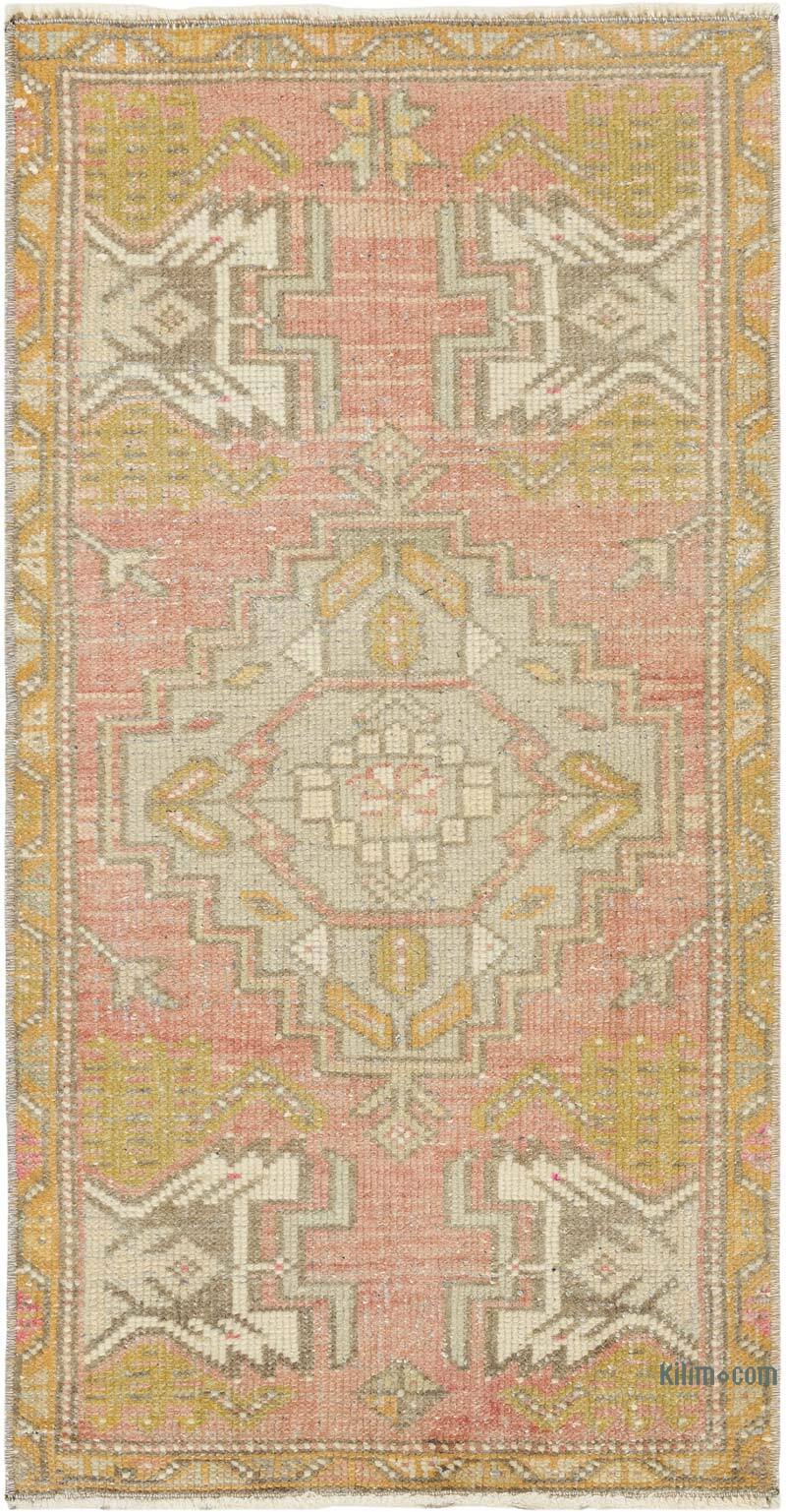 Alfombra Vintage Turca Anudada a Mano - 50 cm x 95 cm - K0083170