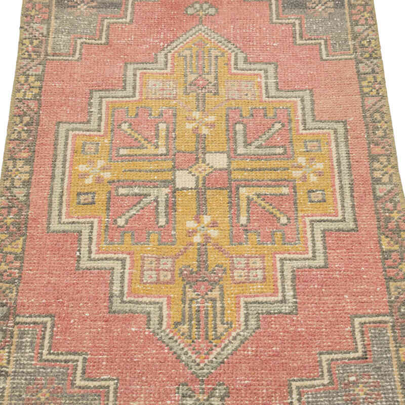 El Dokuma Vintage Halı - 49 cm x 102 cm - K0083171