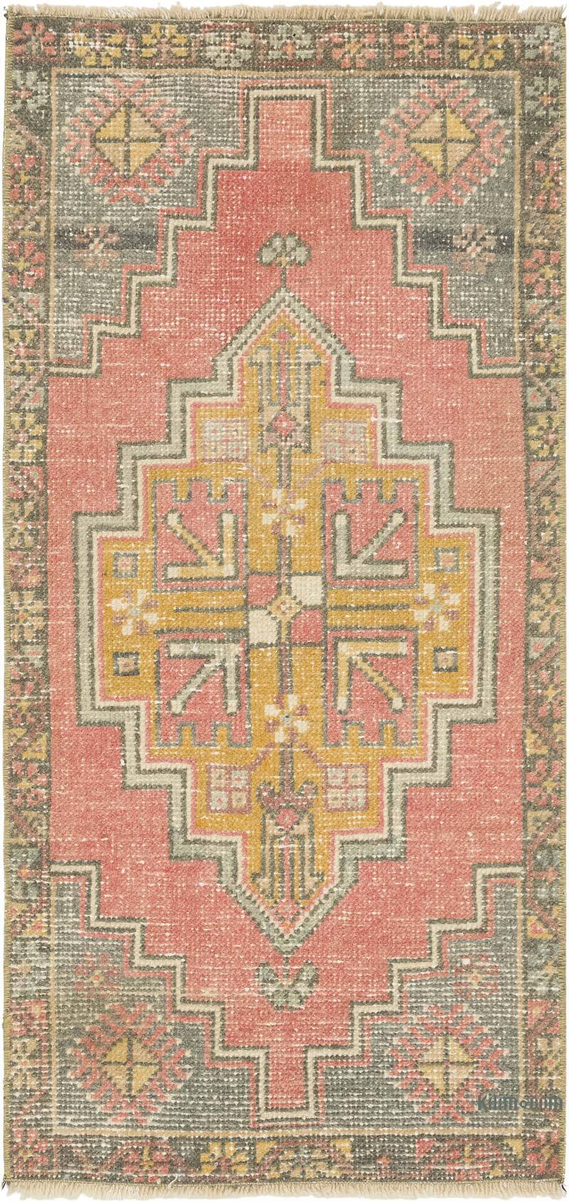 El Dokuma Vintage Halı - 49 cm x 102 cm - K0083171