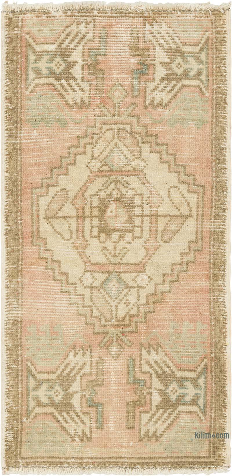 Alfombra Vintage Turca Anudada a Mano - 48 cm x 95 cm - K0083172