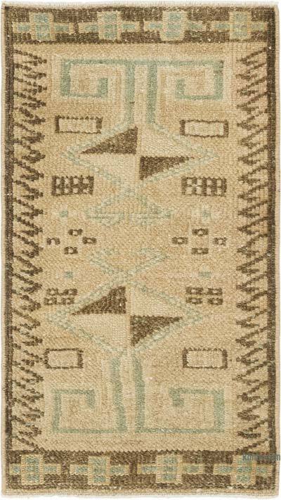 Vintage Turkish Hand-Knotted Rug - 1' 5" x 2' 6" (17" x 30")