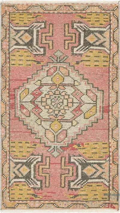 Vintage Turkish Hand-Knotted Rug - 1' 8" x 2' 11" (20" x 35")
