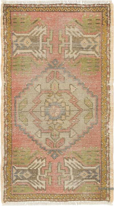El Dokuma Vintage Halı - 48 cm x 83 cm