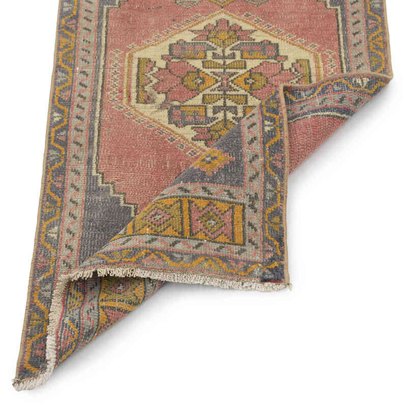 Alfombra Vintage Turca Anudada a Mano - 53 cm x 103 cm - K0083177
