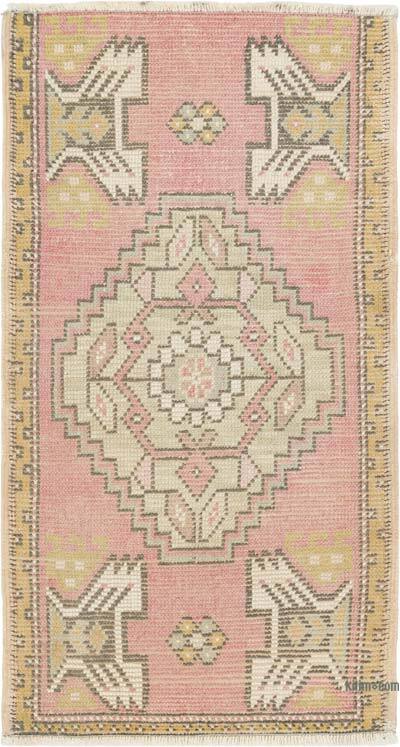 Vintage Turkish Hand-Knotted Rug - 1' 9" x 3' 3" (21" x 39")