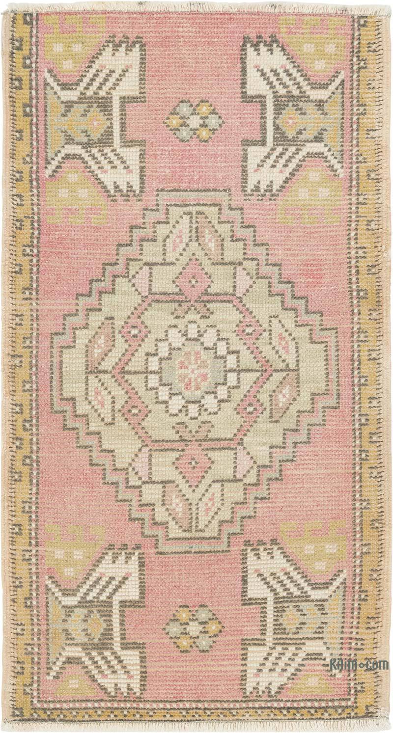 El Dokuma Vintage Halı - 53 cm x 98 cm - K0083178
