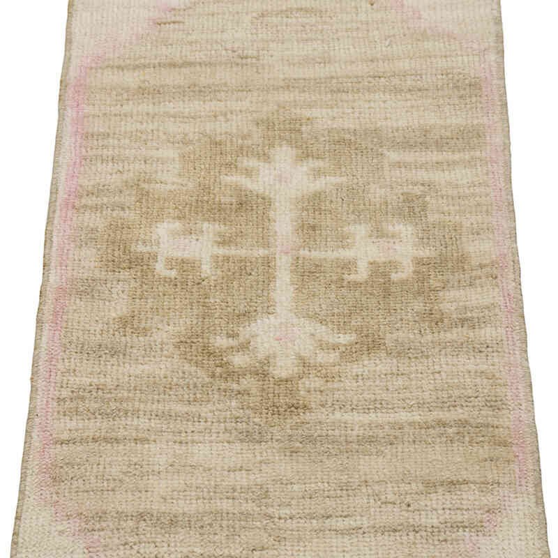 Alfombra Vintage Turca Anudada a Mano - 33 cm x 90 cm - K0083181