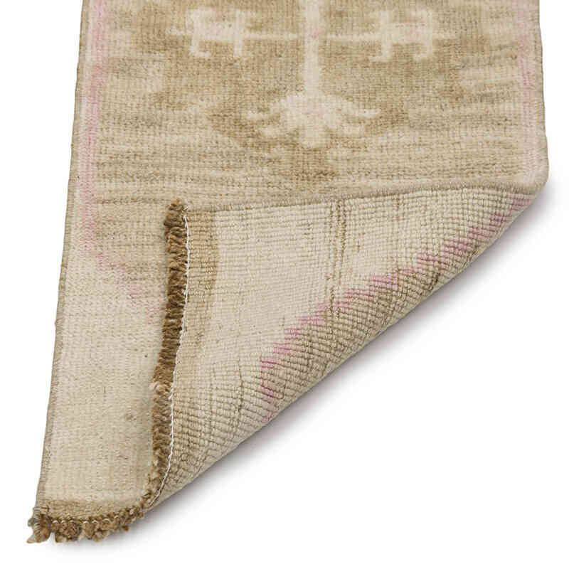 Alfombra Vintage Turca Anudada a Mano - 33 cm x 90 cm - K0083181