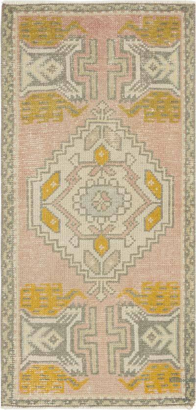 El Dokuma Vintage Halı - 47 cm x 95 cm