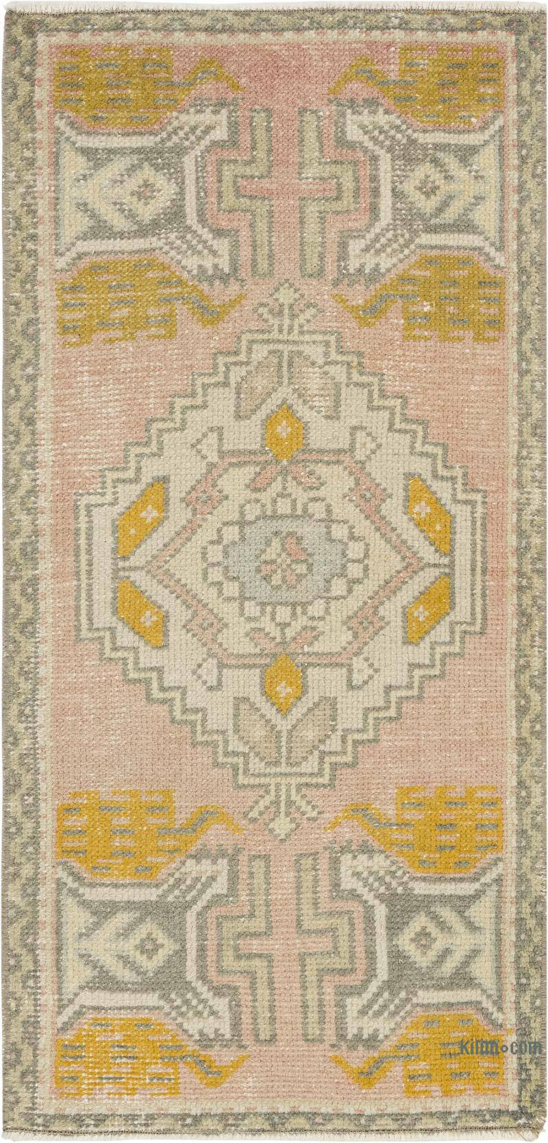 El Dokuma Vintage Halı - 47 cm x 95 cm - K0083182