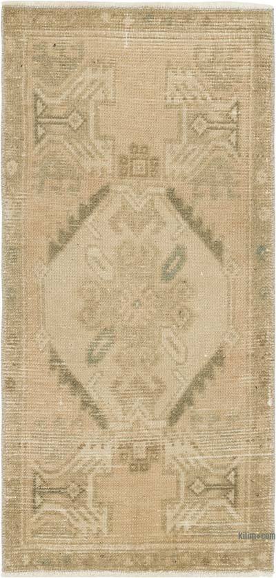 El Dokuma Vintage Halı - 46 cm x 95 cm
