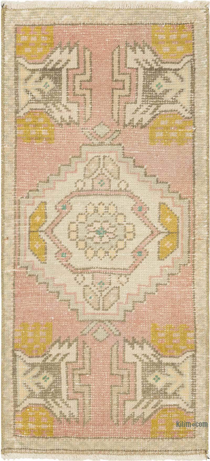 El Dokuma Vintage Halı - 45 cm x 97 cm - K0083184