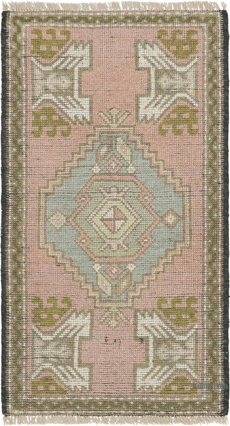 Alfombra Vintage Turca Anudada a Mano - 48 cm x 89 cm - K0083186