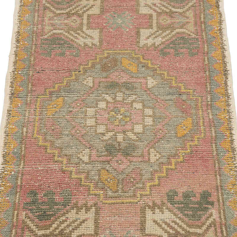 Alfombra Vintage Turca Anudada a Mano - 48 cm x 98 cm - K0083189