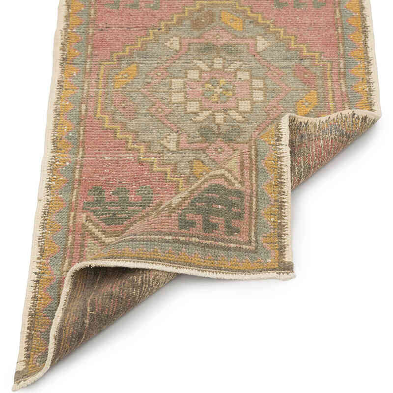Alfombra Vintage Turca Anudada a Mano - 48 cm x 98 cm - K0083189