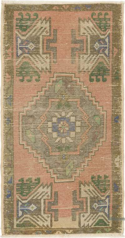 Vintage Turkish Hand-Knotted Rug - 1' 8" x 3' 2" (20" x 38")