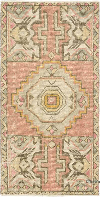 El Dokuma Vintage Halı - 47 cm x 91 cm