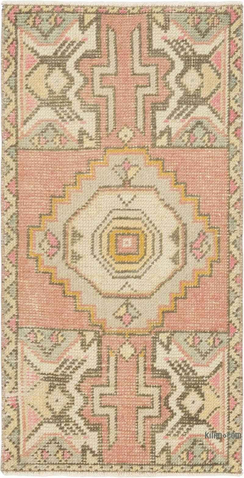 Alfombra Vintage Turca Anudada a Mano - 47 cm x 91 cm - K0083192