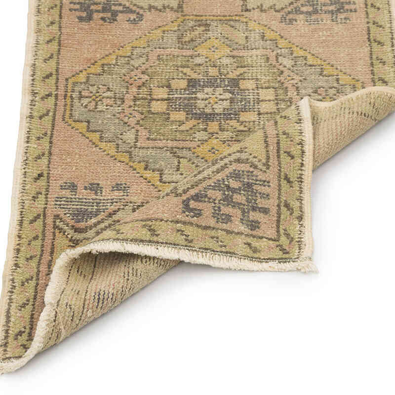 El Dokuma Vintage Halı - 53 cm x 88 cm - K0083194