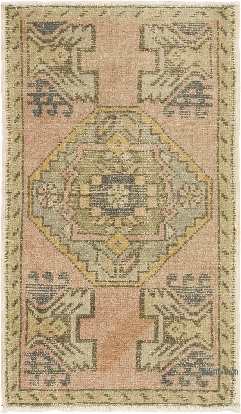 El Dokuma Vintage Halı - 53 cm x 88 cm - K0083194