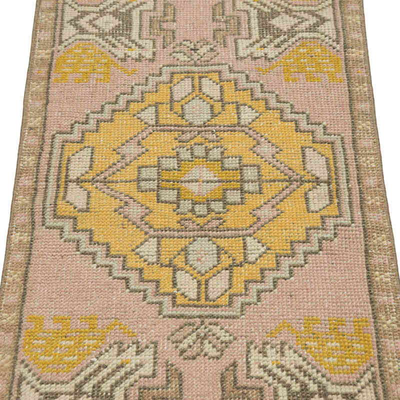 Vintage Turkish Hand-Knotted Rug - 1' 7" x 3' 1" (19" x 37") - K0083196
