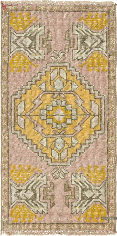 Vintage Turkish Hand-Knotted Rug - 1' 7" x 3' 1" (19" x 37")