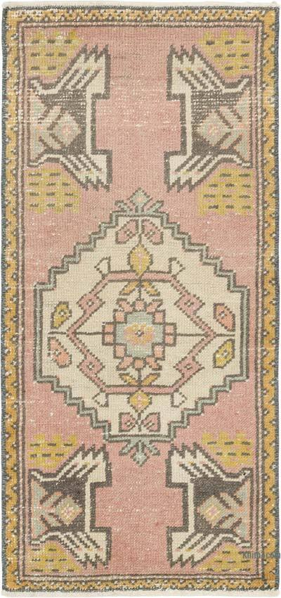 Vintage Turkish Hand-Knotted Rug - 1' 6" x 3' 2" (18" x 38")