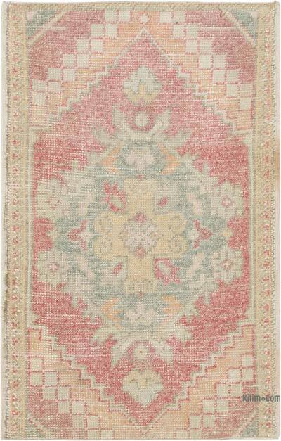 El Dokuma Vintage Halı - 55 cm x 86 cm