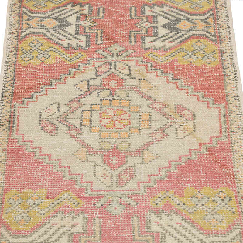 El Dokuma Vintage Halı - 51 cm x 101 cm - K0083199