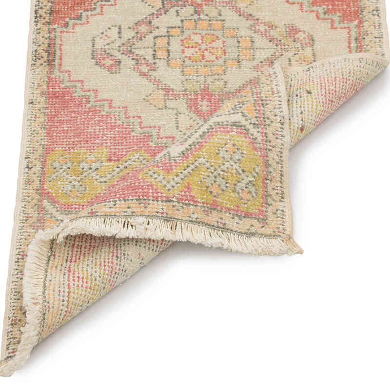 El Dokuma Vintage Halı - 51 cm x 101 cm - K0083199