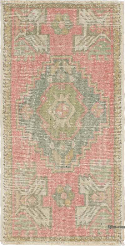El Dokuma Vintage Halı - 48 cm x 95 cm
