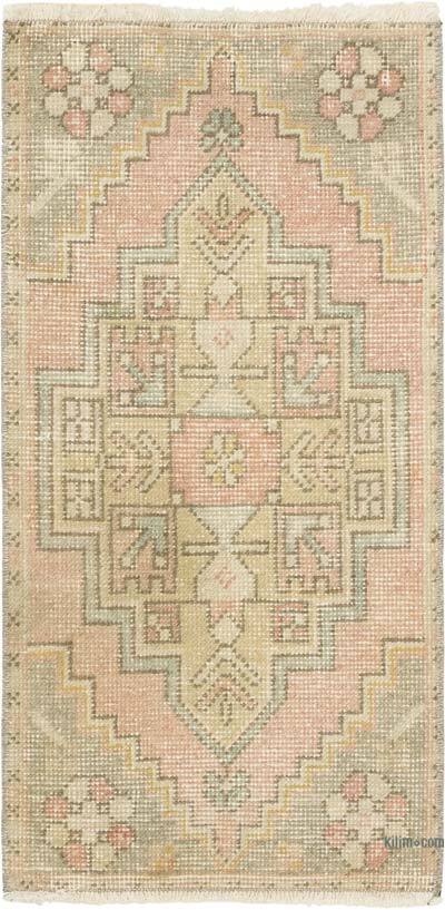 Vintage Turkish Hand-Knotted Rug - 1' 7" x 3'  (19" x 36")