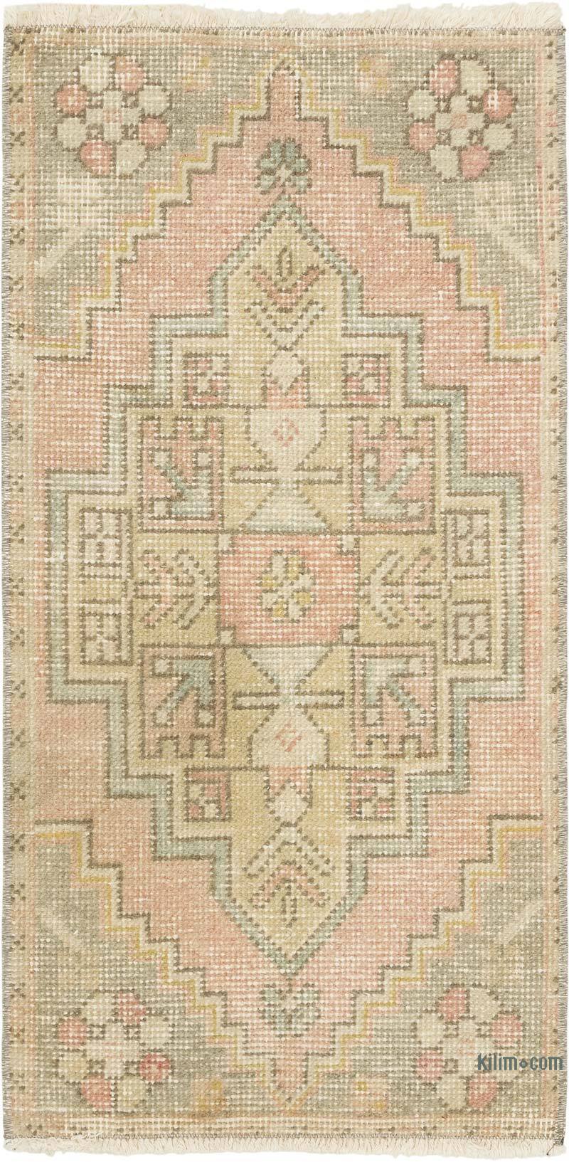 El Dokuma Vintage Halı - 47 cm x 92 cm - K0083202